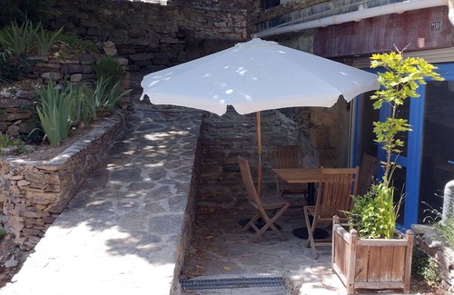 Saint-Andre-Lachamp Apartment | Studio of the Blue House of Ardèche - with access to the pool and the river