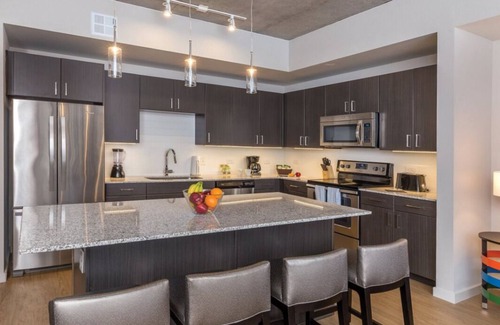 Civic District Condo | Studio unit/Austin - Full Kitchen, W/D, Rooftop Pool, & More!