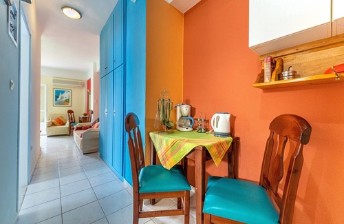 Vathy Apartment | Studio 'Veronis 3' with Sea View, Shared Pool & Wi-Fi