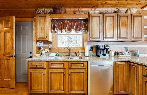 Ellijay Cabin | Stunning creek-view home with private hot tub, game room, firepit