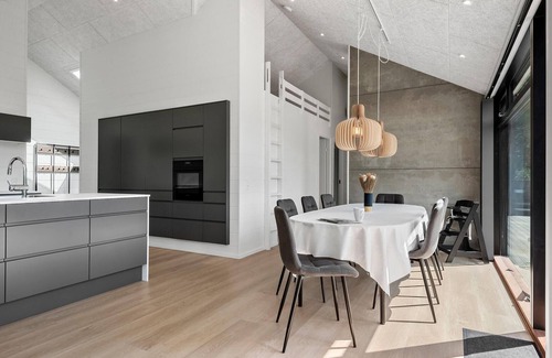 Saksild Strand House | Stunning home in Odder with sauna