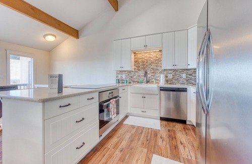 Oceanside House | Stunning home with ocean view - spacious deck with nice view
