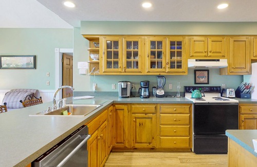 Moultonborough House | Stunning lakefront hideaway with water view, beach access & dock