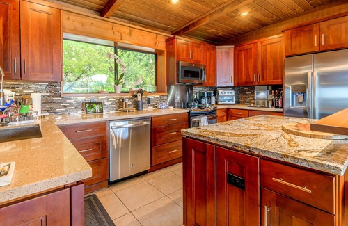 Grapeview House | Stunning lakefront home with a private dock, balcony, grill, & a hot tub