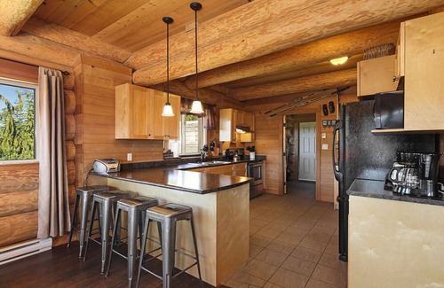 Courtenay Ski Chalet | Stunning Log Mount Washington Chalet with Breathtaking Views of Strathcona Park