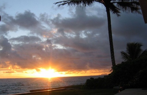 Hauula Apartment | Stunning Oceanfront— Ocean/Sunrise View. Steps to the Beach. AC bedroom