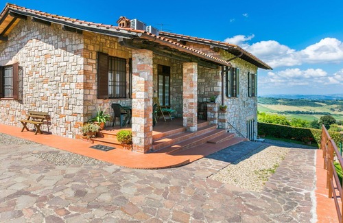 Castel San Gimignano House | Stunning private villa with A/C, private pool, WIFI, TV, patio, pets allowed and panoramic view
