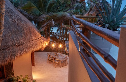 Chacchoben Villa | Stunning private beach villa with pool, lagoon and cinema. Includes chef & food