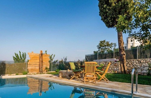 Kastellos Villa | Stunning private villa with A/C, WIFI, private pool, TV, terrace, panoramic view and parking