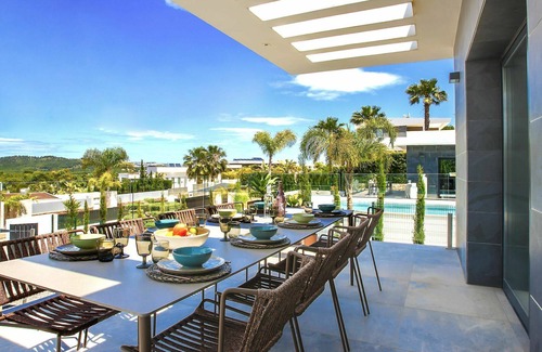 Cansalades Villa | Stunning private villa for 8 people with A/C, private pool, WIFI, TV, patio and panoramic view