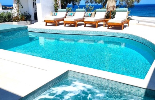 Monolithos Villa | Stunning Seafront Santorini Villa | Villa Aether | 2 Bedrooms | Private.