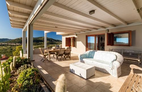 Porto Taverna Apartment | Stunning view near the beach with large panoramic veranda MOLARA house