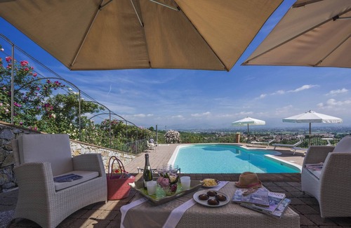 Casalguidi House | Stunning villa with pool, stunning view, large park with olive grove