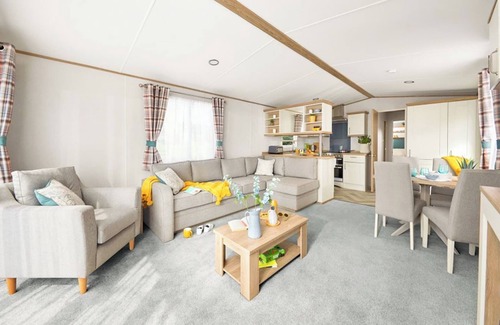 Aberystwyth House | Stylish and modern caravan with one double and two twin.