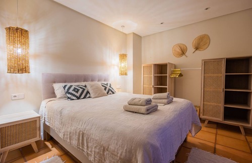 Sant Josep de sa Talaia Villa | Stylish boho villa in southern Ibiza with breathtaking views of Es Vedra