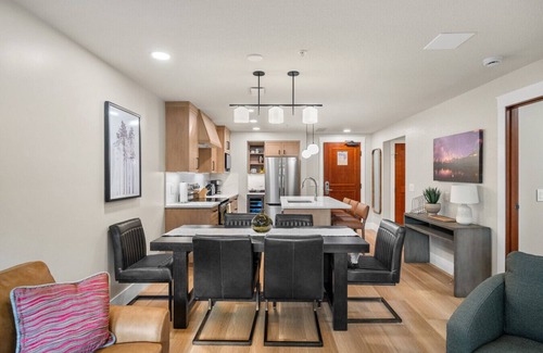Canmore Apartment | Stylish Canmore Escape | Sleeps 6 | Pool + Hot Tub