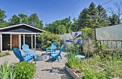 Elk Rapids Cottage | Stylish Dog-Friendly Bungalow: Steps to Elk Lake