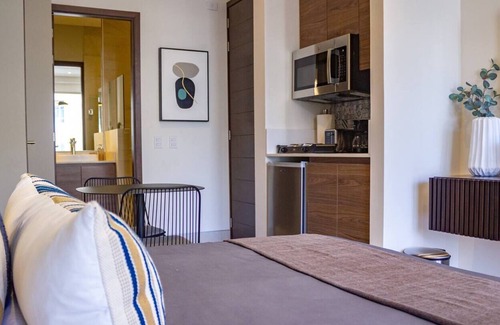 Colonia El Progreso Condo | Stylish Studio with Balcony @ Vista Vela 3, Mexico