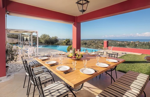 Sfakera Villa | Stylish villa, Regina Rossa with heated pool and stunning panoramic sea views