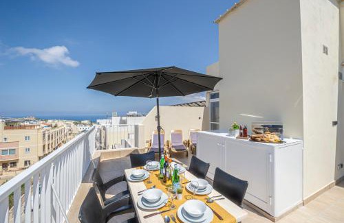 Mellieha Apartment | Summer Breeze Penthouse with private Hot Tub & terrace with panoramic views, by Getawaysmalta