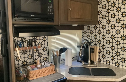 Fortuna Foothills House | Sun Bowl RV on private lot with semi private patio with morning sun exposure