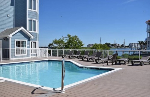 Chincoteague Condo | Sunset Bay Villa 210-Downtown Waterfront Sunsets