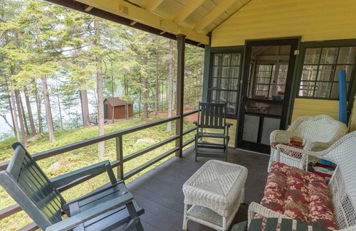 Hanover Cottage | “Sunset Lodge” a Maine lakefront cottage with charming guest house