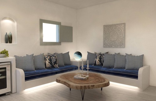 Vourvoulos House | Superior Cave Suite with Private Pool & Sea View - Siete Mares Luxury Suites