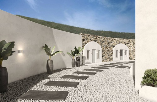 Vourvoulos House | Superior Cave Suite with Private Pool & Sea View - Siete Mares Luxury Suites
