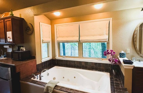 Eureka Springs Cottage | Swiss Chalet Treehouse with Jacuzzi