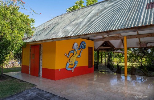 Otumai Villa | Tahiti Beach House, Beachfront Villa in Moorea, nice bath, under the trade winds