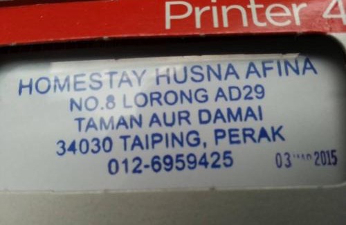 Taman Bukit Mas House | Taiping Homestay Husna Afina