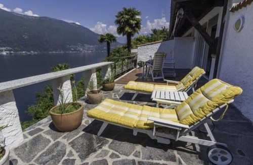 Pino Lago Maggiore Apartment | Tastefully furnished 2-room apartment with a large balcony and dream lake view