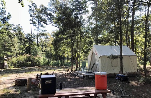 Montgomery RV Rental | Tentrr Signature Site - Hidden Forest - Coleman Outfitted Site