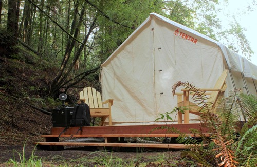 Freestone RV Rental | Tentrr Signature Site - Beside Quiet Waters - Coleman Outfitted Site