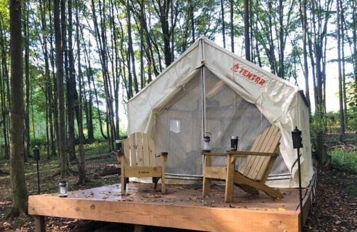 Waymart RV Rental | Tentrr Signature Site - Hollow Tree Camp - Coleman Outfitted Site