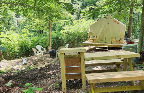 Logan RV Rental | Tentrr Signature Site - Lazy Ferret Glamping - Camp Bobcat