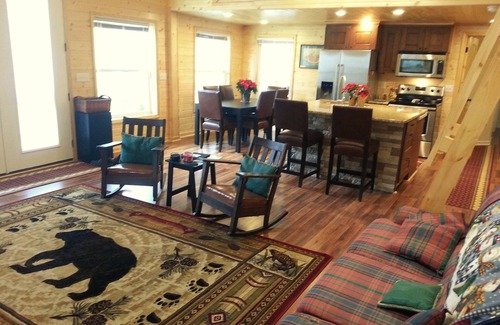 Lansing Cabin | The Cabin- Riverside Cabin Perfect For Your Family Getaway.or romantic getaway