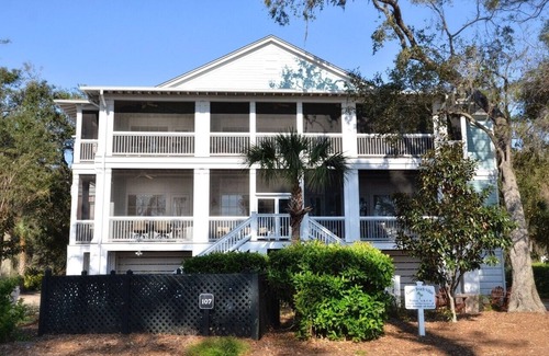 Melrose on the Beach Villa | The Captain's Choice - Unobstructed Ocean View - Best porch on Avenue of Oaks