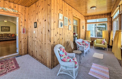 Michigan City House | 'The Cedar Porch' in Michigan City w/ Sunroom