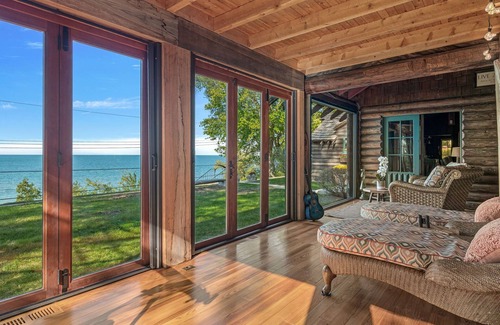 Beverly Shores House | The Cypress Log Cabin - Historic National Park Home on the beach