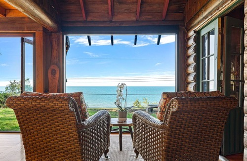 Beverly Shores House | The Cypress Log Cabin - Historic National Park Home on the beach