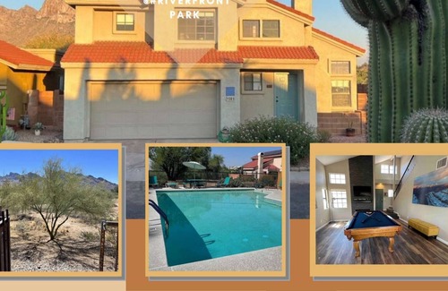 Oro Valley House | The Desert Oasis at #LambertPark: 4BD, Mountain Views, Gym, Pool & Spa, Pool Table, Cotton Bedding