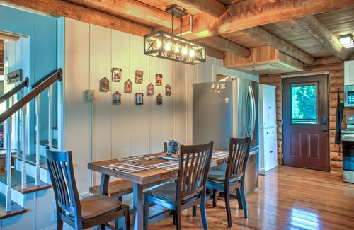 Valley Hill House | The Dogwood Meadow 2BR Log Cabin with Fire Pit, Waterfall, Large Yard