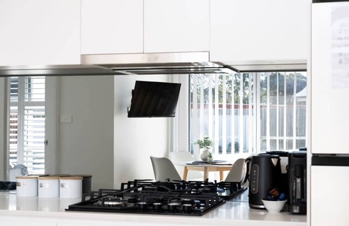 Orange Apartment | The Elm Apartments - The Black & White Room
