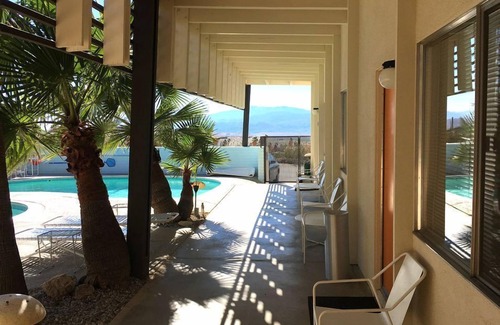 Desert Hot Springs Apartment | The Getaway Studio #3: Pool, Mountain View, Kids welcome