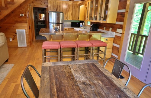 Cherokee Cabin | The Highland: Firepit, Loft Patio, Panoramic Views, Pet friendly, Gas Fireplace, Full Kitchen