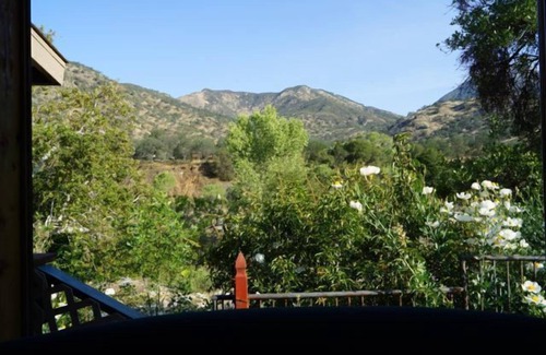 Three Rivers Cabin | The Kaweah River Cabin sleeps up to 8 guests, located 3 minutes from entrance