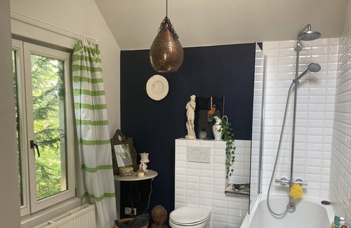 Veeweide House | The Little Green House in the cobbled street