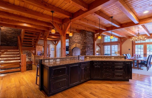 Boone House | The Lodge at Twin Rivers - Estate in Boone, hot tub, game room, privacy, large master suite!